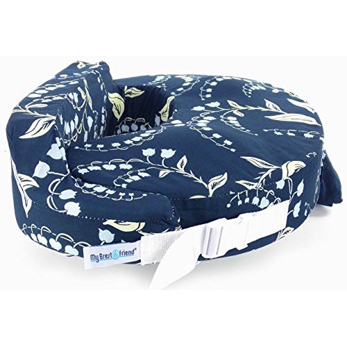  [아마존베스트]My Brest Friend Original Nursing Posture Pillow, Navy Bluebells