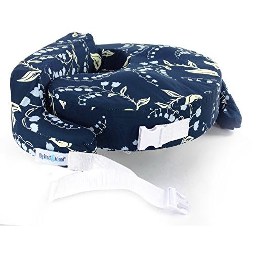  [아마존베스트]My Brest Friend Original Nursing Posture Pillow, Navy Bluebells