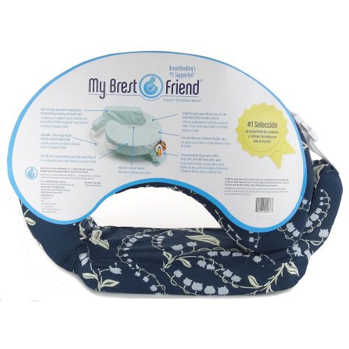  [아마존베스트]My Brest Friend Original Nursing Posture Pillow, Navy Bluebells