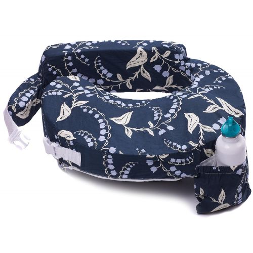  [아마존베스트]My Brest Friend Original Nursing Posture Pillow, Navy Bluebells