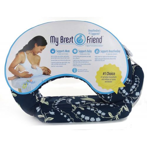  [아마존베스트]My Brest Friend Original Nursing Posture Pillow, Navy Bluebells