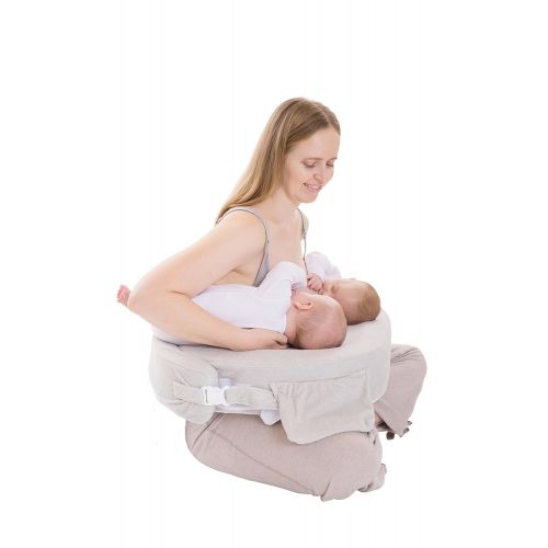  [아마존베스트]My Brest Friend Twin Nursing Pillow Deluxe Slipcover  Machine Washable Breastfeeding Cushion Cover - Pillow not Included, Heather (Light Grey)