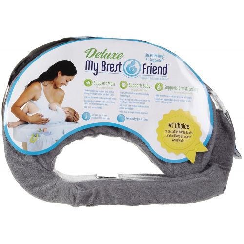  My Brest Friend Deluxe Nursing Pillow for Comfortable Posture, Evening Grey