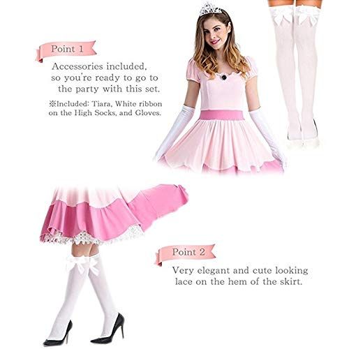  My Dinner Adult Women Super Mario Princess Cosplay Dress