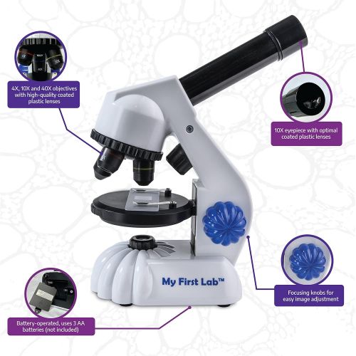  [아마존베스트]My First Lab Mini-Duo Scope  Entry Level STEM Microscope with Accessory Kit, and Dual LED Illumination