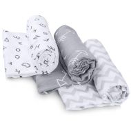 Baby Muslin Swaddle Blanket Set by My Little Baby Bug, 3 Swaddling and Receiving Blankets for Babies