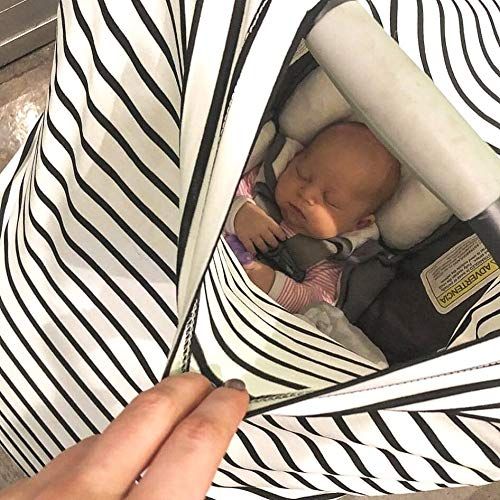  Carseat Covers for Baby by My Little Baby Bug |Stretch Jersey Fabric Doubles as a Breastfeeding or Shopping Cart Cover |Car Seat Canopy is The Perfect Baby Shower Gift for Baby Gir
