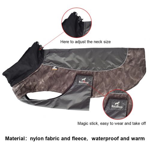  My Pet MY PET Clothes for Small Medium Dogs Large Breed Pitbull Waterproof and Warm Coat Jacket Outdoor Safety Raincoats with Reflective Article Plaid Winter Autumn Velcro Soft