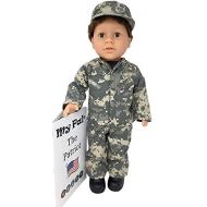 My Sibling Doll Store My Pal The Patriot 18 Doll, Light Skin Color, Brown Eyes, Brown Curly Hair