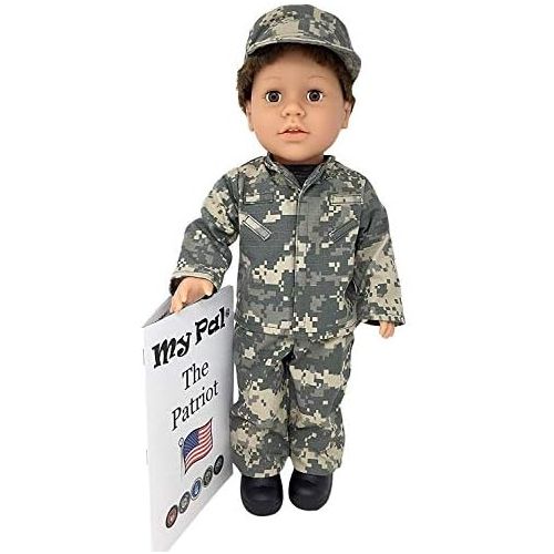  My Sibling Doll Store My Pal The Patriot 18 Doll, Light Skin Color, Brown Eyes, Brown Curly Hair