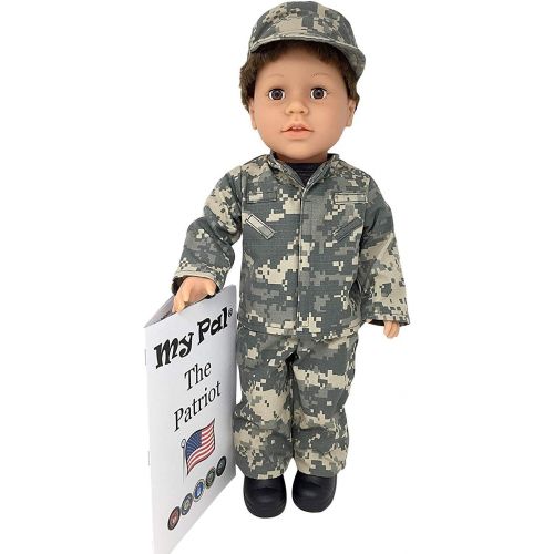  My Sibling Doll Store My Pal The Patriot 18 Doll, Light Skin Color, Brown Eyes, Brown Curly Hair