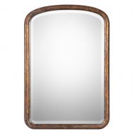 My Swanky Home Bronze Gold Curved Arch Wall Mirror | Vanity Wood Classic Traditional