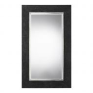 My Swanky Home Oversize 73 Textured Black Full Length Wall Mirror | Rustic Modern Floor Leaner