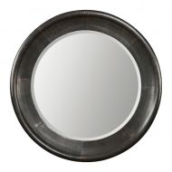 My Swanky Home Round Oxidized Copper Bronze Wall Mirror 30 | Vanity Dark Classic