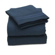 My Sweet Home 1800 Series 3-Piece Egyptian Quality Bed Sheet Set with Deep Pockets, Twin, Navy