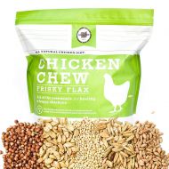 My Urban Coop Chicken Chew: Non GMO, No Corn, No Soy All Natural Whole Grain Layer Feed: Frisky Flax With Organic Flax Seed
