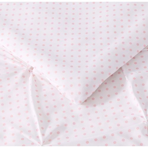  My World Printed Gingham Pinch Pleat Kids Comforter Set, Full/Queen, Pink