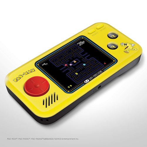  [아마존베스트]My Arcade Pocket Player Handheld Game Console: 3 Built In Games, Pac-Man, Pac-Panic, Pac-Mania, Collectible, Full Color Display, Speaker, Volume Controls, Headphone Jack, Battery o