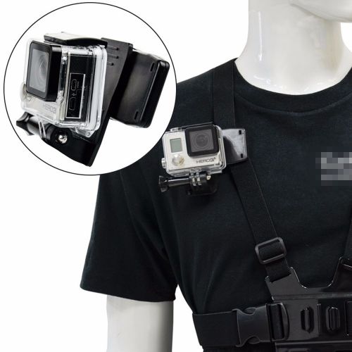  MyArmor Halteklemme fuer GoPro Hero 5/4/3/2/HD Action Kamera zur Befestigung an Rucksack-Schulterriemen Schnellentriegelungsclip mit Sicherheitskabel aus Edelstahl 30cm