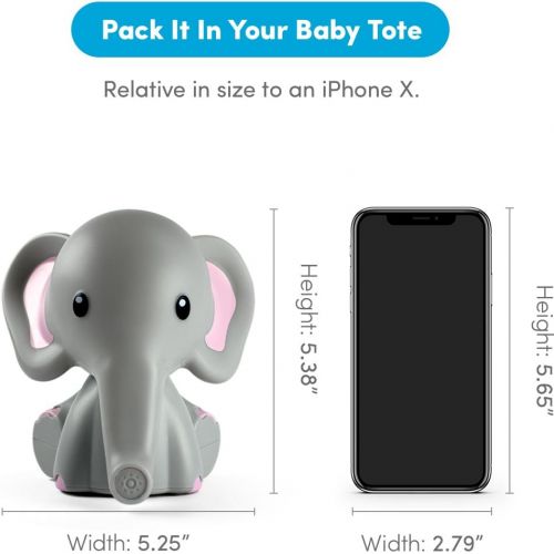  Kids Night Light, Elephant | Portable & Bedside Nightlight | 5 Color Changing LEDs & Auto Timer | mybaby, Comfort Creatures