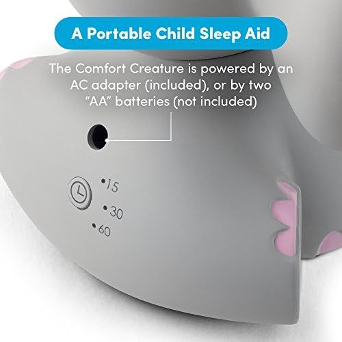  Kids Night Light, Elephant | Portable & Bedside Nightlight | 5 Color Changing LEDs & Auto Timer | mybaby, Comfort Creatures