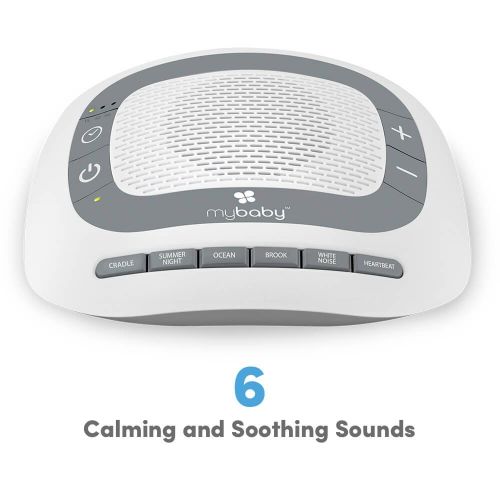  MyBaby White Noise Machine for Babies | 6 Soothing Lullabies for Newborns, Sound Therapy for Travel, Relaxing, Kids, Newborns, Toddlers | Baby Songs, Adjustable Volume, Auto-off Timer | M