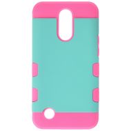 MyBat Cell Phone Case for LG V5 - Rubberized Teal Green/Electric Pink