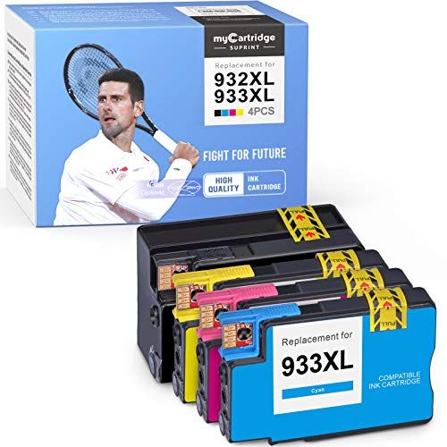  myCartridge SUPRINT Compatible Ink Cartridge Replacement for 932 933 932XL 933XL use with OfficeJet 6600 6700 7612 6100 7610 7110 (Black Cyan Magenta Yellow, 4-Pack)