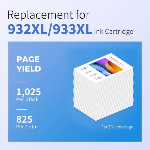  myCartridge SUPRINT Compatible Ink Cartridge Replacement for 932 933 932XL 933XL use with OfficeJet 6600 6700 7612 6100 7610 7110 (Black Cyan Magenta Yellow, 4-Pack)