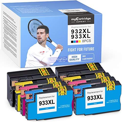  myCartridge SUPRINT Compatible Ink Cartridge Replacement for 932 933 932XL 933XL OfficeJet 6600 6700 7612 6100 7610 7110 Printer (2 Black 2 Cyan 2 Magenta 2 Yellow, 8-Pack)