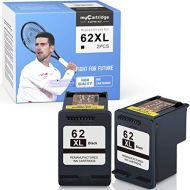 myCartridge SUPRINT Remanufactured Ink Cartridge Replacement for HP 62XL 62 XL use with OfficeJet 5740 5745 5746 5742 5744 8040 8045 Envy 7640 7645 5660 5665 5640 5642 5643 (2 Blac