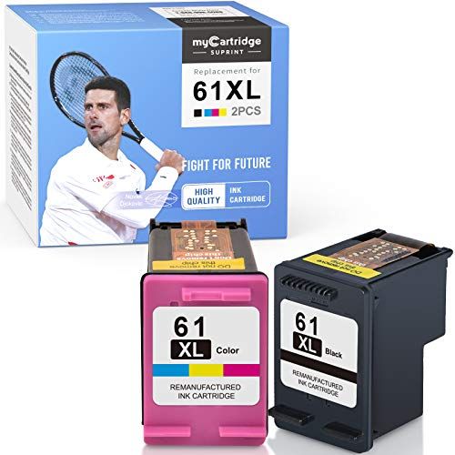  myCartridge SUPRINT Remanufactured Ink Cartridge Replacement for HP 61XL 61 XL 61 Black Color use with HP Envy 5530 OfficeJet 4630 DeskJet 2540 Printer (2 Pack)