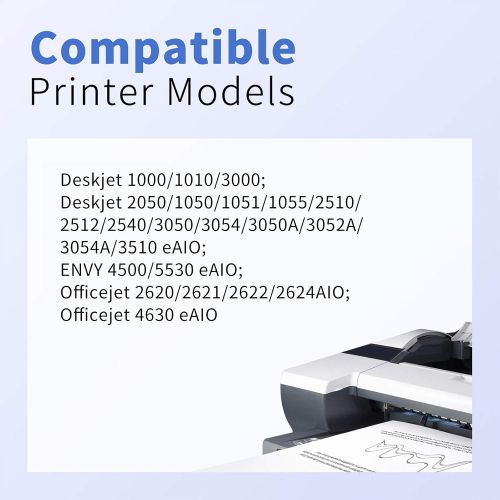  myCartridge SUPRINT Remanufactured Ink Cartridge Replacement for HP 61XL 61 XL 61 Black Color use with HP Envy 5530 OfficeJet 4630 DeskJet 2540 Printer (2 Pack)