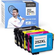 myCartridge SUPRINT Remanufactured Ink Cartridge Replacement for Epson 252 252 XL use with Workforce WF-7710 WF-3640 WF-3620 WF-7720 WF-7210 WF-7620 WF-7210 (2 Black 1 Cyan 1 Magen