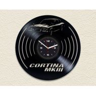 MyClockDesign Vinyl Clock Best Friend Gift Office Decor Gift For Him Vinyl Record Clock Unique Gifts Black Clock Car Guy Gift Car Lover Gift Car Decor