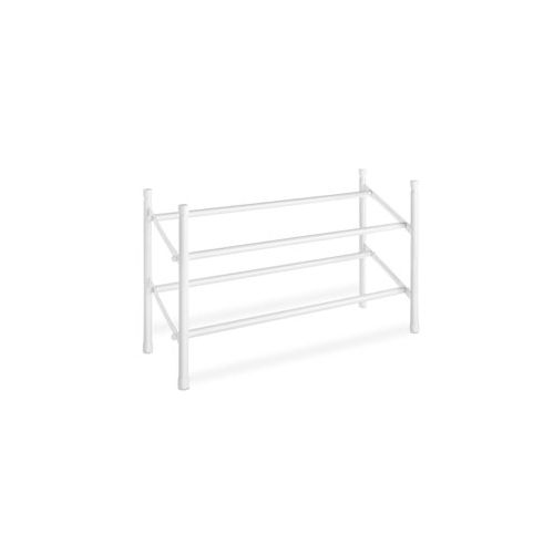  MyEasyShopping 2-Tier Stackable Shoe Rack Organizer Storage Shelves in White Storage Organizer Closet Rack Clothes Shelves Portable Wardrobe Shoe Shelf