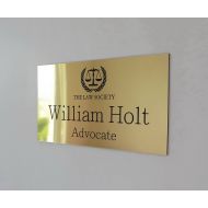 /MyEngravingWorld Custom Engraved Office Sign, Personalised Door Sign, Plaque, Business Name Sign, Home Sign.