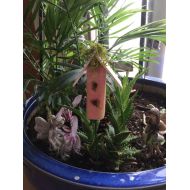 /MyFairyPatch Miniature Wood Birdhouse, Handmade Birdhouse, Fairy Garden Birdhouse, FlowerPot Birdhouse, Terrarium Birdhouse, Flower Arrangement Birdhouse