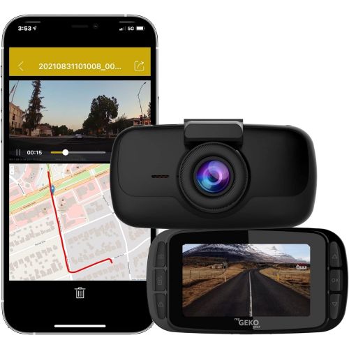  myGEKOgear Orbit 960 4k UHD Dash Cam, 3840x2160P, Sony STARVIS, Night Vision, Mobile App, GPS Logs Location & Speed, G-Sensor, Accident Video Back up, FCWS & LDWS, Motion Detection