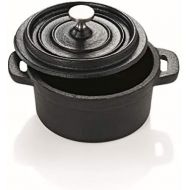 My-Gastro Mini Cocotte rund schwarz Topf 10cm Gusseisen Brater Auflaufform