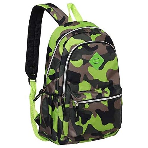  MyGift Camouflage 19-Inch Student School Book Bag & kid’s Sports Backpack, Green