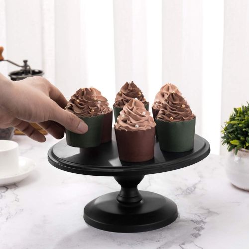  10-Inch Black Metal Classic Mini Decorative Cake & Dessert Pedestal Display Stand -MyGift Home