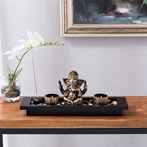  인센스스틱 MyGift Ganesh Statue Incense Stick Burner Tray with Candle Holders