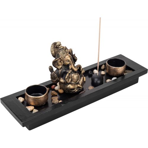  인센스스틱 MyGift Ganesh Statue Incense Stick Burner Tray with Candle Holders