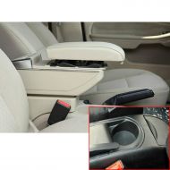 MyGone for 2008-2011 Citroen C4 Car Interior Accessories Center Consoles Armrest Box，Oversized Storage Space，Cover can be Raised，Built-in LED Light，with Cup Holder，Removable Ashtra