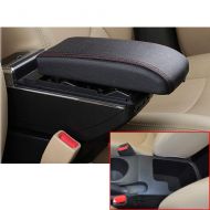 MyGone for KIA Cerato/Forte/k3 09-16 High-end Car Center Console Cover Armrest Box with Charging Function-7 USB Ports Built-in LED Light, Cup Holder, Adjustable Ashtray, Large Stor