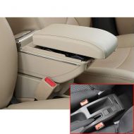 MyGone for Peugeot 2004-2013 307 High-end Car Center Console Cover Armrest Box with Charging Function-7 USB Ports Built-in LED Light, Cup Holder, Adjustable Ashtray, Large Storage