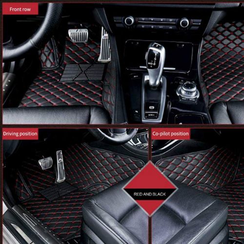  MyGone for BMW X5 F15 2014-2017 Custom Car Floor Mats All Weather Protection Front Contour Liners and 2 Row Liner Set Waterproof Non-Slip Beige
