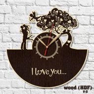 MyHomeArtDecor Love clock Wooden clock HDF clock Acrylic clock Wedding gift Wall art Anniversary gift Valentines day Valentines day gifts St valentine L-1