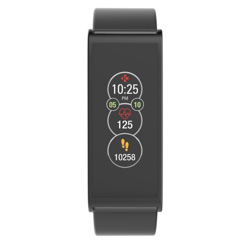  MyKronoz ZeFit4 HR Fitness Activity Tracker with Heart Rate Monitoring, Color Touchscreen & Smart Notifications - Black/Black